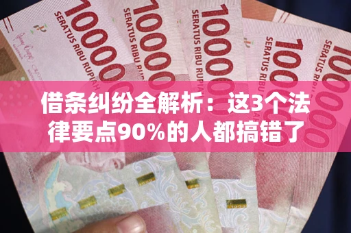 北京借条纠纷全解析：这3个法律要点90%的人都搞错了