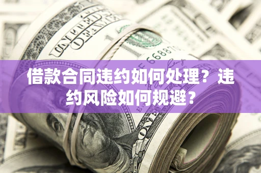北京借款合同违约如何处理？违约风险如何规避？