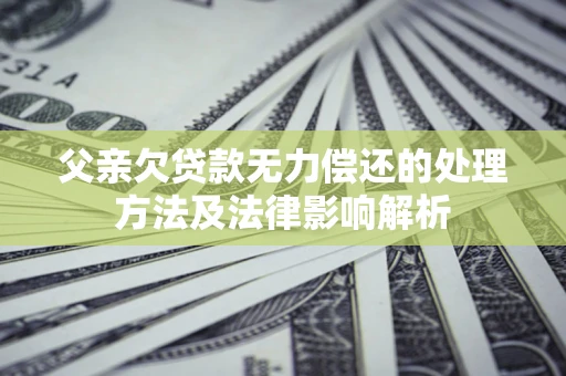 北京父亲欠贷款无力偿还的处理方法及法律影响解析
