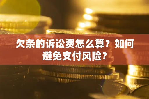 北京欠条的诉讼费怎么算？如何避免支付风险？